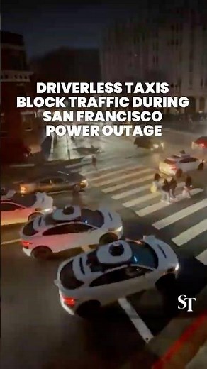 Driverless taxis block traffic during San Francisco power outage