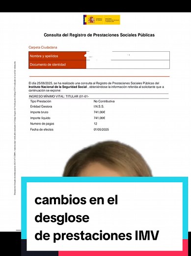 Nuevos Cambios en el Desglose de Prestaciones IMV