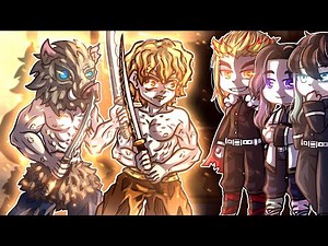 Hashiras React to Zenitsu And Inosuke // Gacha React