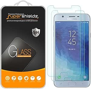 Supershieldz (2 Pack) Designed for Samsung (Galaxy J7 Star) Tempered Glass Screen Protector, Anti Scratch, Bubble Free