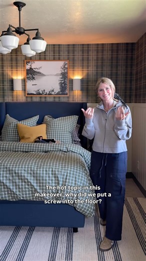 446K views · 4.2K reactions | Most asked question from this makeover…. “Tell me about putting a screw into the carpet??” It really is the best hack for thin rugs that easily shift around and drive us crazy! Comment MORE for info on the room and a link to the screws we use for this. https://liketk.it/5ogds | Nesting with Grace | Facebook