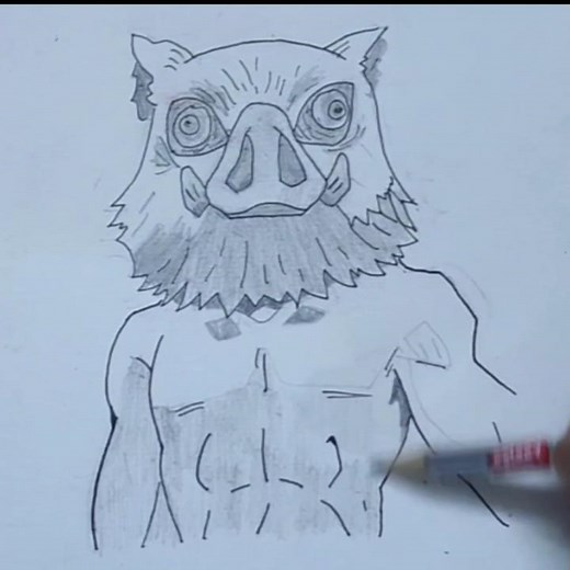 How to Draw Inosuke Hashibira Step by Step || Demon Slayer Sketch || Easy Anime Drawing