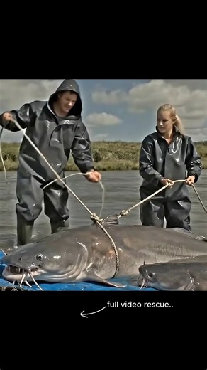 Full Video : https://youtu.be/jPrQpBWee_g Unbelievable giant river monster caught on camera 🤯 #monster #fishing This is the shocking video of a true river monster. Watch as a team battles to control a giant catfish on a blue tarp. The sheer size of this predator is unbelievable. This amazing footage captures the raw power of the massive fish as it thrashes. This is a once-in-a-lifetime catch, a wels catfish of enormous proportions. See the struggle and the strength required to handle such a gia