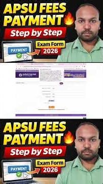 APSU Rewa Exam Form Fees Payment 2026 | MA | M.SC | M.Com | MSW | Semester Exam form Kaise Bhar