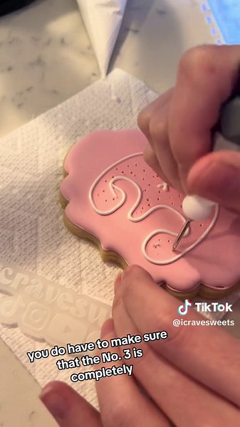 Hello Kitty Number Cookie Decorating with Royal Icing
