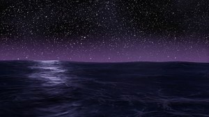 無料動画 - 海洋, 夜, 出演者, ループ, 水, 空, 海, 残光, 靄, 波