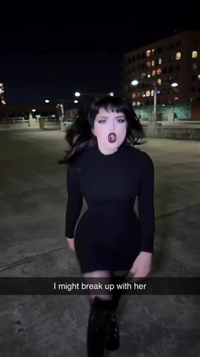 Queen Nephilim ✨😈✨ on Instagram: "Would you? . . . . #skit #goth #gothgf #funny #meme #funnyvideo #altgirl #alternative #comedy #humor #gothgirl #emo #alternativefashion #blacklipstick #alternativegirl #gothic #egirl #relatable #relationship #relationships #girlfriend #boots #tights"