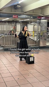 girl who lip syncs on subway when audio cuts out — relatable lip sync fail