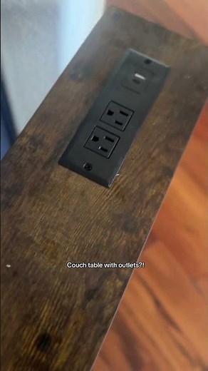 These long skinny tables with outlets that go behind your couch are a 10/10