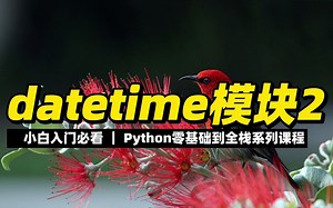 datetime模块2 - 《python零基础到全栈系列》_哔哩哔哩_bilibili