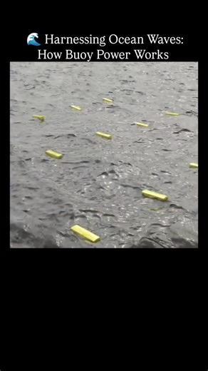 @Wealthx on Instagram: "This animated concept shows how a wave energy converter, often called a point absorber buoy, could generate electricity! As ocean waves lift and drop the yellow buoy, the attached cable drives a hydraulic or mechanical system on the seabed. This system converts the kinetic energy of the waves into usable electrical power, a fascinating approach to renewable energy! The animation uses a fun, mythological theme to illustrate the immense power of the ocean. #WaveEnergy #Ocea