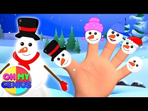 Snowman Finger Family | Christmas Snowman | Christmas Carols | Xmas Songs with Oh My Genius - Videos For Kids