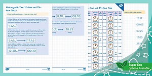 Working with Time: 12-Hour and 24-Hour Clocks (Ages 7 - 8)