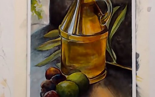 Grisaille 水彩技法，用中性灰塑形，灰色画法，透明技法。挺有意思的，有启发，供参考