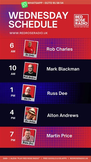 We've got your local information, the real greatest hits and a whole heap of FUN! Tune into real local radio for Preston, Leyland & Chorley with Red Rose Radio. #Preston #Leyland #Chorley #LocalRadio #RealGreatestHits | Red Rose Radio