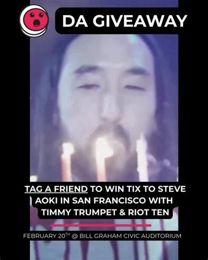 Dancing Astronaut on Instagram: "Crazy to think that Dim Mak is turning 30. Three decades of the label that literally shaped electronic music… and supported a lot of bakeries along the way. Steve’s taking over @billgrahamcivic to celebrate the occasion properly. The DM30 Anniversary Tour is kicking off in San Francisco on February 20 and we’re giving away a pair of tickets to see @steveaoki, @riottenmusic and @timmytrumpet. To enter: ✅ Like this post + tag a friend (you can comment as many times