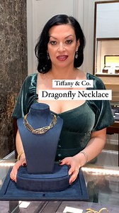 This enchanting 18K yellow gold necklace by Angela Cummings for Tiffany & Co. showcases the iconic jeweler's timeless craftsmanship. The design features delicate dragonfly wings formed from gold, adorned with pavé set diamonds totaling approximately 0.55 carat. The sparkle of the diamonds paired with the graceful design reflects Cummings iconic motifs, drawing inspiration from the Art Nouveau movement and the natural world, including the artistic legacy of Tiffany Studios and Louis Comfort Tiffa