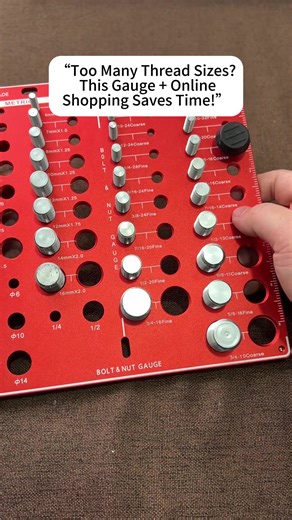 This is the most useful thing I’ve ever bought for my garage! This is a thread checker gauge and you can use it to identify the size and thread pitch of any nut or bolt! It has both standard and metric sizes and is so helpful! #threadchecker #hardware #garage #mechanic #nutsandbolts cj