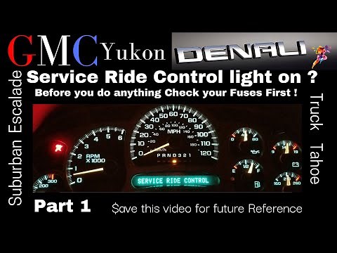 GMC Yukon "Service Ride Control " light on? Do this First before you buy Air Shocks DIY Part 1
