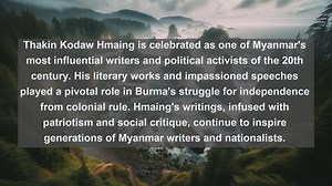Unveiling Literary Treasures: Top 10 Renowned Writers from Myanmar