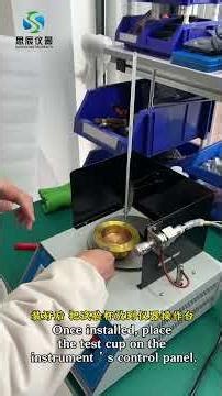 Test process of petroleum product closed flash point tester