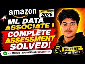 Amazon ML Data Associate I Complete Assessment Solved 2026 | Direct Test Answers | Latest Hiring