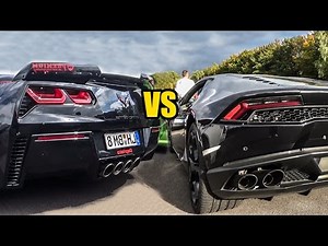 Chevrolet Corvette Z06 VS Lamborghini Huracan LP610-4 - REVS BATTLE!😱