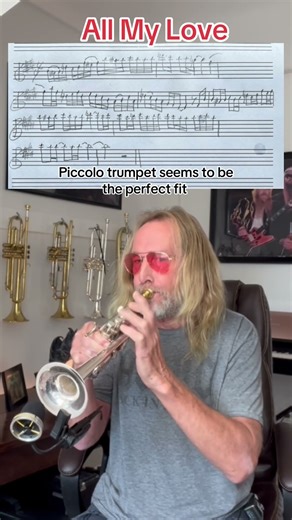 “All My Love” (keyboard solo) on piccolo trumpet #ledzeppelin #rock #trumpet #larrygareau #fyp