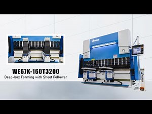 Genius WE67K-160T3200 CNC Deep Box Forming Press Brake with DA-66T and Sheet Follower 8+1 Axis