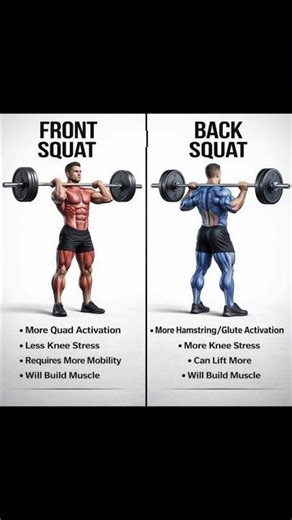 Which Squat Is Better? Front vs Back Squat 🤔