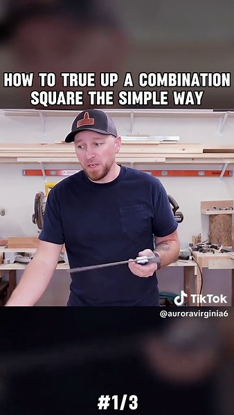 How To True Up A Combination Square The Simple Way AND Tune It Up To Make It Work Better For You #tipcentric #tipsandtricks #tip #tools #combinationsquare #speedsquare #diy #workshop #woodworking #square #tooltipsandtricks #maker #worksmarternotharder #learnontiktok #fyp #fypシ #foryou