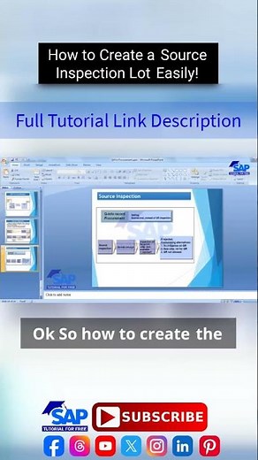 How to Create a Source Inspection Lot Easily | SAP QM in Procurement | QM Controls in Procurement