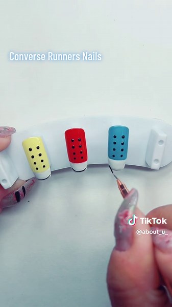 Cute Converse Runners Nails Tutorial