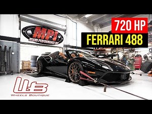 720 WHP FERRARI 488 DYNO TUNE ON PUMP GAS