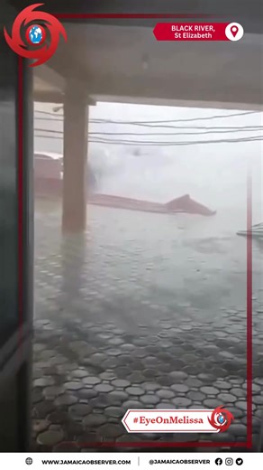 4.5K views · 55 reactions | 10/28/25 Tues: This footage was captured from inside the Black River Hospital as the eyewall of Category 5 Hurricane Melissa passed near St. Elizabeth. Lots of flying debris and scared people. Vid by Dee Anthony. | Shea Gibson - Meteorologist | Facebook
