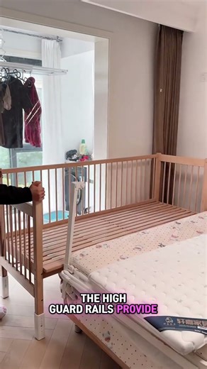 Good news for moms! This widened modular bed fits seamlessly into a large bed without