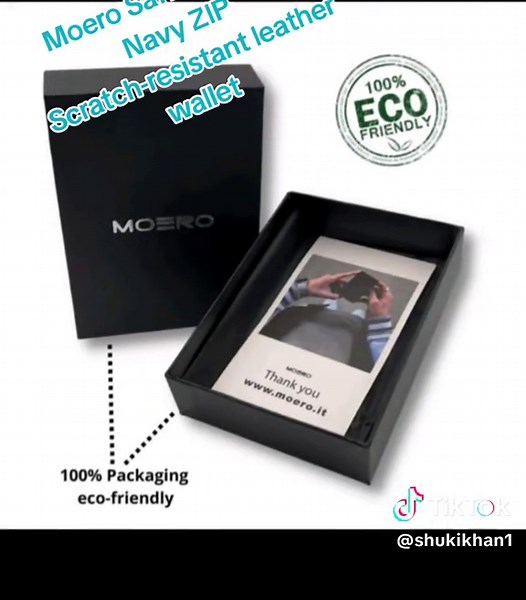 Moero Saffiano Navy Wallet with RFID Protection