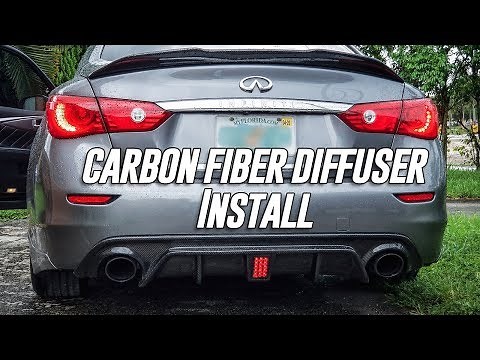 CARBON FIBER Q50 Diffuser Install With Brake Light - Step By Step