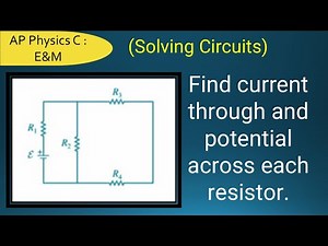 Find the currents through the the potential difference across each resistor in the circuit shown