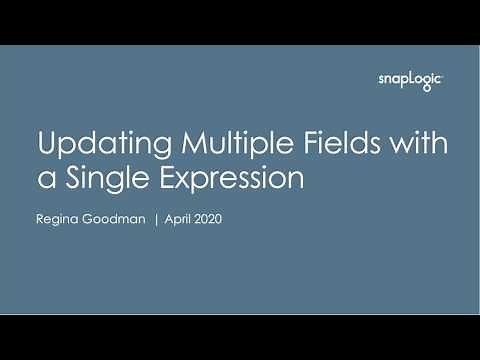 Updating multiple fields with a single expression using SnapLogic