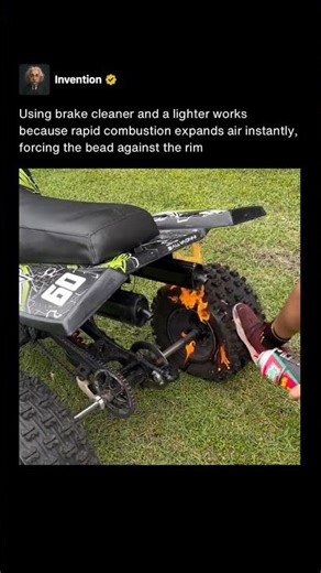Why Fire Can Seat a Tire Bead Without Inflating It 🛞🔥 #shorts
