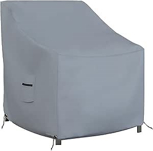 Covers & all Outdoor Chair Cover, 18 Oz Heavy Duty Waterproof UV & Weather Resistant Patio Cover for Outdoor Outside Seating Lawn Garden, Air Vents & Drawstrings (29" W x 30" D x 36" H, Gray)