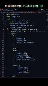 Particle Glitch Text Effect using JavaScript #webdev #softwaredeveloper #frontendcourse #uiux #ui