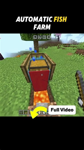 automatic Fish farm 😧 | how to make automatic Fish farm in Minecraft #minecraft #shorts #viral