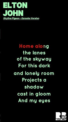 Elton John - Skyline Pigeon | Karaoke Version