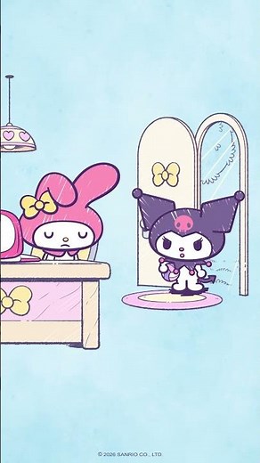 My Melody’s got things to do 💼💗But Kuromi knows…work is better with your bestie #Sanrio #Shorts
