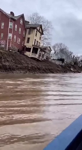 23K views · 90 reactions | Terrifying River Erosion: House Sinks into Raging Floodwaters | Alone Life | Facebook