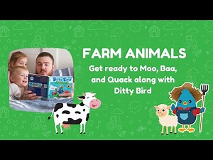 Ditty Bird | Farm Animal Sound book | Musical Books for toddlers | Board Book with Sounds