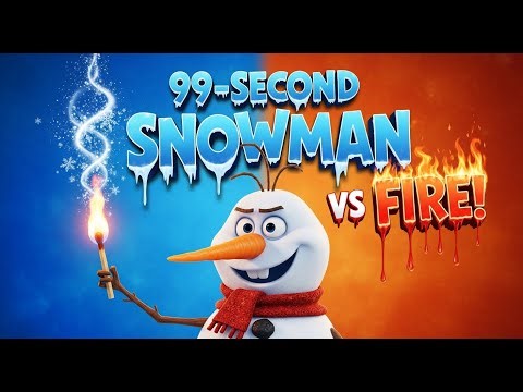 99-Second Science: Snowman vs FIRE ❄️🔥 (Instant Snow That NEVER Melts!