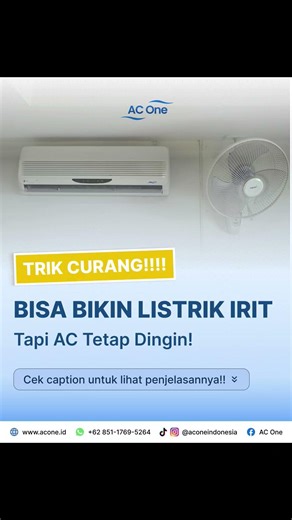 Rahasia Hemat: AC dan Kipas Angin?! #ac #acone #hematlistrik #tipsac #airconditioner